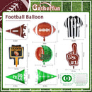 Gatherfun Football Shaped Foil Balloons, 8 Count, Touchdown Balloons for Football Game Tailgate Party Decorations | football 1 set — 2