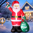 8 FT Christmas Inflatable Santa Claus with Candy and Big Gift Bag Outdoor Decor, Blow Up IP44 Weatherproof Xmas Decorations for Yard, Built-in LED Light for Gardern Lawn Indoor Winter Holiday — 1