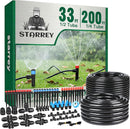 Drip Irrigation System for Garden, 2026-Upgraded Quick Connect Garden Watering Kit All-in-One with 1/2 inch 1/4 inch Irrigation Tubing for Garden, Lawn, Greenhouse, Raised Beds (233FT) — 1