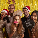 10 Pack Foil Curtain Backdrop Gold Metallic Tinsel Foil Fringe Curtains Photo Booth Props for Birthday Wedding Engagement Baby Shower Bachelorette Christmas Holiday Celebration Party Decorations | 10 Pcs — 4