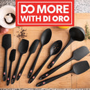 DI ORO Silicone Spatula Set - 600F Heat Resistant, 3-Pc Black — 8