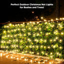 Led Net Lights Christmas Lights Outdoor 200Led 9 ftx 6ft Upgraded WarmWhite Christmas Net Lighting, Waterproof 5mm LED Wide Angle Outdoor Indoor Mesh Net Light for Trees, Bushes, Shrubs Decorations — 5