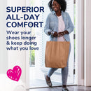 Dr. Scholl's Love Your Flats & Sandals, 3/4 Length Insoles for Women, Shoe Size 6-10: All-Day Comfort Shoe Inserts for Women with Arch Support, Metatarsal Foot Pads, Relieves Shoe Discomfort - Clear Gel for Open Side Flats — 4