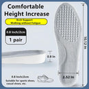 Brandone Height Insoles 1,2,3 Inch,Height Increase Insoles,Height Boosters,Orthopedic High Pads,Shoe Heel Lifts,Shoe Inserts Men Height,Heel Lifts for Achilles Tendonitis (10.12''Lx0.8''UP) (1 Pair) — 2