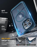 miracase Magnetic for iPhone 15 Pro Case [Compatible with MagSafe] Full-Body Phone case with Built-in Glass Screen Protector& Camera Protector, Military Drop Proof 15 Pro Cover 6.1 inch, Storm Blue — 4