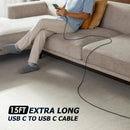 Extra Long USB C to USB C Cable 15FT 100W Type C Charger Fast Charging Cord 7