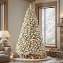 SHareconn 7ft Prelit Flocked Spruce Artificial Christmas Tree with Remote — 6