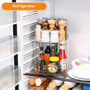 2 Tier Lazy Susan Turntable for Cabinet,Countertop,Pantry,9.5"W Spinning Seasoning Organizer,Double Rotating Kitchen Spice Rack Organizer and Condiments,Medicine,Vitamin Bottle Organizer Carousels,1Pc — 8