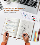 Biuwory Leather Journal Notebook,256 Thick Lined Pages,Hardcover 5.7"×8.3" | Brown | Lined-256 Pages (5.7"×8.3") — 5