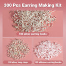 925 Sterling Silver Earring Hooks, 300 Pcs Earring Kits for Jewelry Making — 6