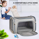 Henkelion Cat Carriers Dog Carrier Pet Carrier For Small / Medium Cats Dogs Puppies (Up To 15lbs), TSA Airline Approved Small Dog Carrier Soft Sided, Collapsible Waterproof Travel Puppy Carrier - Grey — 8