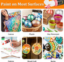 Caliart Metallic Acrylic Paint Set 24 Colors 2oz with 12 Painting Brushes | 2 Fl Oz (Pack of 24) — 6