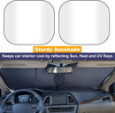EcoNour 2 Piece Foldable Car Windshield Sun Shade, UV & Heat Protection — 2