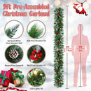 Christmas Garland,Christmas Garland with Lights, Christmas Decoration,9FT/2.7M, for Mantle, Home, Stairs, Fireplace, Porch, Door,Indoor/Outdoor (Green) — 5