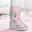 Jewlri Walking Boot for Broken Foot Injury, Air Cam Walker Boot, M - Grey & Light Pink — 2