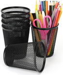 Mr. Pen- Mesh Pencil Holder Set, 6 Pack, Metal Desk Organizer Cups — 1