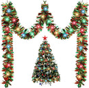 Kingdder 16.4 ft Christmas Garland with Light,Multicolor, Red and Green — 1