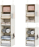 StorageWorks Hanging Closet Organizer, 6-Shelf with 2-in-1 Design, Ivory — 1