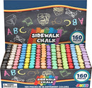 JOYIN 160 PCS Sidewalk Chalks Set-16 Colors Non-Toxic Washable Jumbo Chalk for Outdoor Art Play, Painting on Chalkboard, Blackboard and Playground — 1