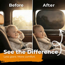 CARAMAZ Car Window Shade for Baby with Certified UV-Protection 2 Pack - 20"x12" — 3