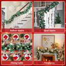BlessedSeason 9FT Christmas Garland with Lights, Timer Artificial Lighted Garland Indoor for Stairs, Fireplace, 50 Lights Green Garland, Christmas Decoration with Cones & Red Berries & Pine Needle — 4