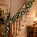 9ft Flocked Pre-Lit Artificial Christmas Garland with Lights — 6