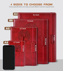 Biuwory B5 Leather Journal Notebook, 256 Lined Pages, Hardcover 7.8"×10.2" | Wine red | Lined-256 Pages (7.8"×10.2") — 2