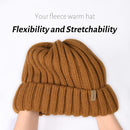FURTALK Winter Hats for Women Fleece Lined Beanie Knit Chunky Womens Snow Cap - Brown — 2