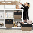 Goodpick Woven Storage Basket for Shelves, 13" x 10" x 9", Black Jute — 3