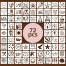 72pcs 4th of July Stencils, Reusable Independence Day Patriotic Stencil | White | Patriotic Stencils — 1