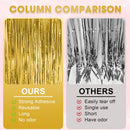 Voircoloria Gold Foil Fringe Backdrop Curtains, 3.3x8.2ft, 3 Pack | 05 Gold — 5