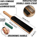 BeaverCraft Leather Strop for Knife Sharpening - Double-Sided Knife Strop & Stropping Compound Kit - Honing Strop Block 14" for Woodcarving Tools, Chisel Knife Sharpening Kit Leather Sharpener LS6P1 — 2