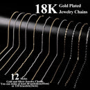 HUISUYTON 18K Gold 59FT 12Roll Necklace Chain Kit for Jewelry Making — 2