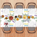Summer Party Decorations - Summer Decorations for Home - 2 Pack Disposable Plastic Tablecloth | Floral Tablecloth for Mothers Day Wildflower Butterfly Birthday Garden Party Decorations | Red and Purple — 6