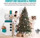 Sporticulture Miami Dolphins Inflatable Snowman Player – 7 Ft Tall Yard Decoration w/LED Lights | NFL Holiday Football Snowman | Built-in Blower Motor, Weather-Resistant, Indoor/Outdoor Use — 7