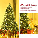 Goplus 7ft Pre-lit Artificial Christmas Tree, Hinged Premium Spruce Xmas Full Tree with 1096 PVC Tips, 300 LED Lights, Folding Metal Stand, for Home Office Party Decoration — 3
