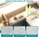 Water Absorbing Stone Tray, Quick Drying Diatomite Bathroom Tray Countertop, Stone Drying Mat for Kitchen Counter,… — 3