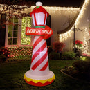 Juegoal 6 FT Christmas Inflatables Outdoor Decorations, Inflatable Xmas Lighthouse, Lighted Blow Up North Pole Sign with Built in LED Lights, Light Up Holiday Winter Lawn Yard Garden Decor — 6