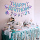 KatchOn Blue Happy Birthday Banner For Mermaid Birthday Decorations 10 Feet | Iridescent Mermaid — 6