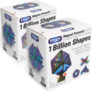 TOSY Magnet Pyramid Stone - 1 Cube Transforms into 1 Billion Shapes (Bunny, Egg Basket, Flowers, Heart…), 243 Rare Earth Magnets, Holographic Design, Puzzle/STEAM Toy, Easter Birthday Gift, 2-Pack — 1