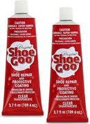 Sof Sole 3.7 Ounce Goo Repair Adhesive for Fixing Worn Shoes or Boots, Clear, 3.7-Ounce Tube (2-Pack), Universal — 1