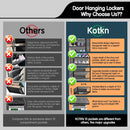 Kotkn 10 Tier Over The Door Organizer - Heavy Duty Hanging Storage Rack with Sturdy Oxford Fabric, Holds 20+ Pairs of Footwear, Boots & Sneakers, Saves 50% Closet Space (Gray) — 5