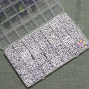 MELIUS Acrylic Square Letter Beads, 6x6mm Cube, White, 1120Pcs — 4