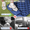 WANNTS Ultralight Sleeping Pad with Pillow & Built-in Pump for Camping | Blue — 2