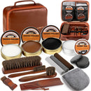 Shoe Polish Kit, Shoe Shine Kit 15-in-1 Leather Care Kit with Mink Oil, Black Brown Neutral Creams, Horsehair Brushes, Shoe Cleaning Kit for Boots Dress Shoes Travel Storage Case Gift for Men Women — 1