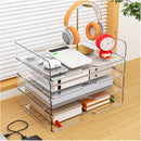 Paper Organizer Letter Tray, 4-Pack Acrylic File Organizer, Clear — 4