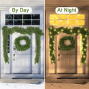 2Pcs 6 Ft Artificial Norfolk Pine Garland with 50 LED Lights,Winter Pine Christmas Garland with Lights,Real Touch Faux Greenery Garland for Mantle Fireplace,Table,Window,Outdoor Christmas Decorations — 5
