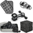 5 Pcs Fidget Toys for Adults & Teens Magnetic Putty Beads Cool Gadgets Slider Metal Fidgets Spinners Cube Office Desk Sensory Toy for Autism ADHD Stress Relief Set Anxiety Items Gift for Teen Boys — 1