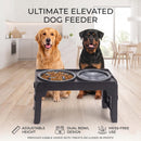 LALOBLUE Collapsible Dog Bowls Raised Elevated Adjust Stand — 7