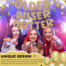 Fulmoon Older Wiser Hotter Banner Birthday sign, Champaign Gold — 6